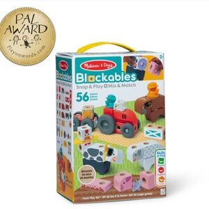 NWT Melissa & Doug Blockables Connectable Wooden Building Blocks (Farm Play Set)
